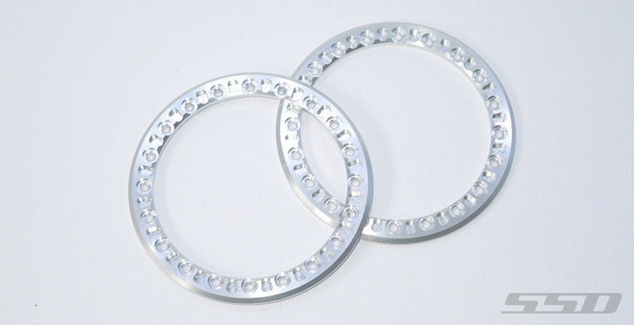 SSD RC 2.2'' Silver Aluminum Beadlock Rings (2)