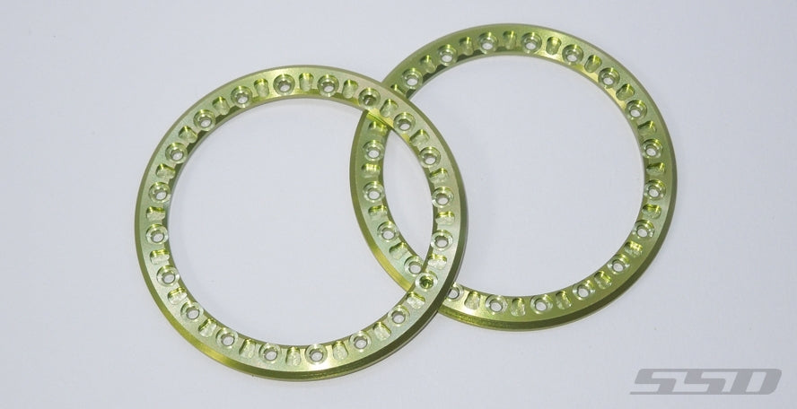 SSD RC 2.2'' Green Aluminum Beadlock Rings (2)