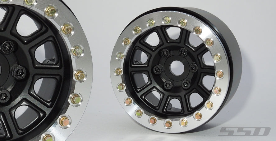 SSD RC 1.9" Dominator Beadlock Wheels (Black) (2)