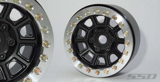 SSD RC 1.9" Dominator Beadlock Wheels (Black) (2)