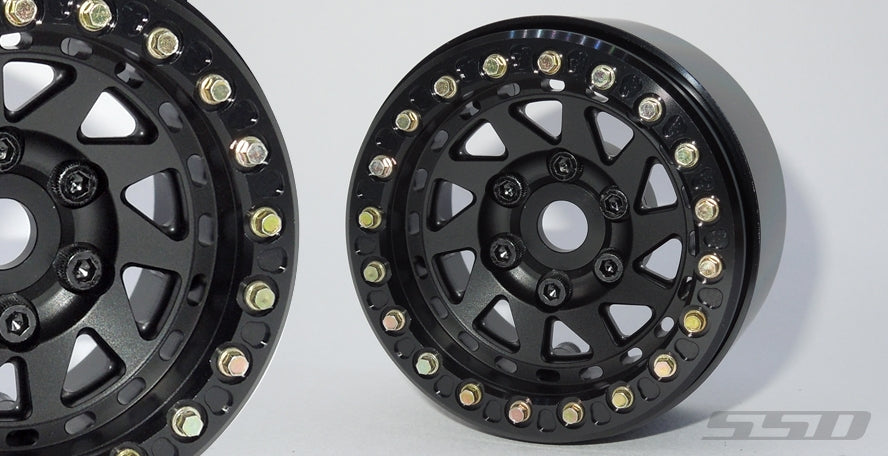 SSD RC 1.9" Bruiser Beadlock Wheels (Black) (2)