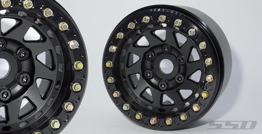 SSD RC 1.9" Bruiser Beadlock Wheels (Black) (2)