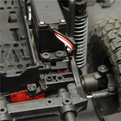 STRC Front Servo Mount Brackets (1 Pair) SCX10 II (Gun Metal)