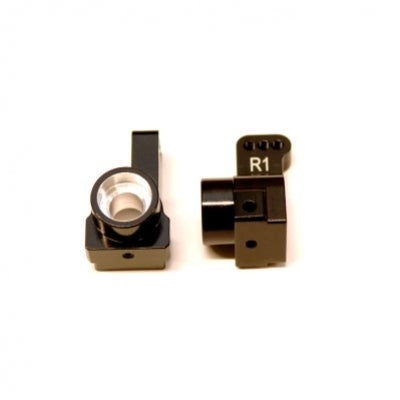 STRC Aluminum Rear Hub Carriers 1 degree Toe-in for Associated DR10 - Black (2)