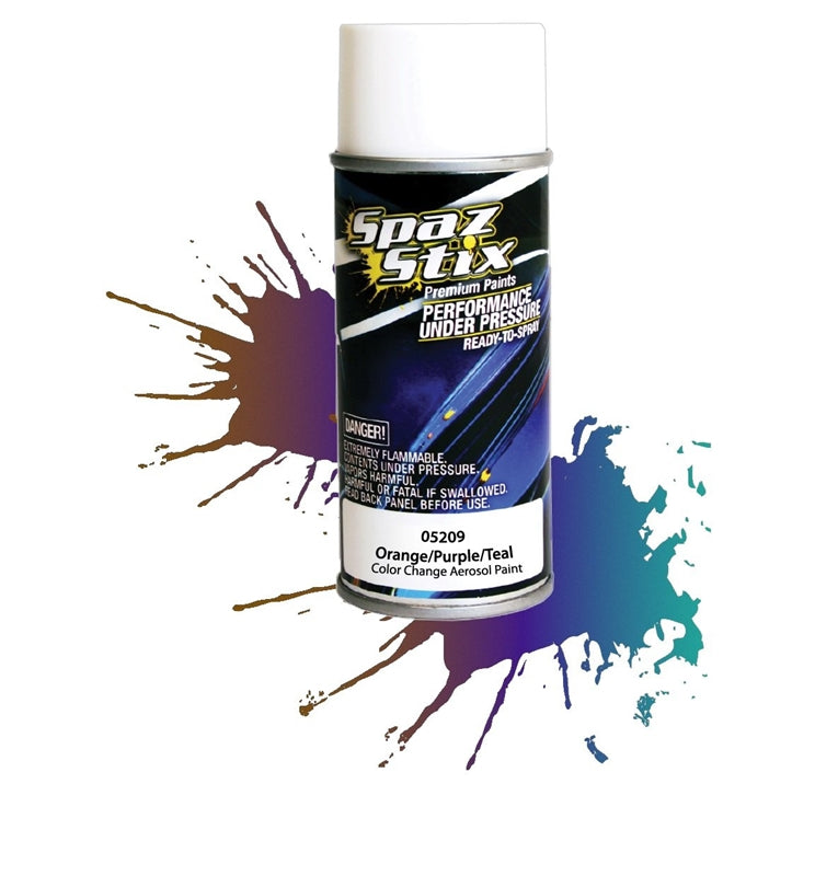 Spaz Stix Color Changing Paint Orange / Purple / Teal Aerosol 3.5oz