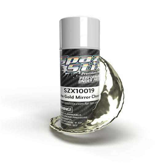 Spaz Stix White Gold Mirror Chrome Aerosol Paint 3.5oz