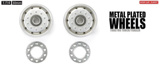 Tamiya RC Metal Plated Wheels - 30mm/Matte Finish/Bearing