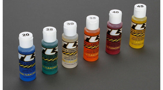 Team Losi Racing Silicone Shock Oil 6Pk, 20, 25, 30, 35, 40, 45 2oz
