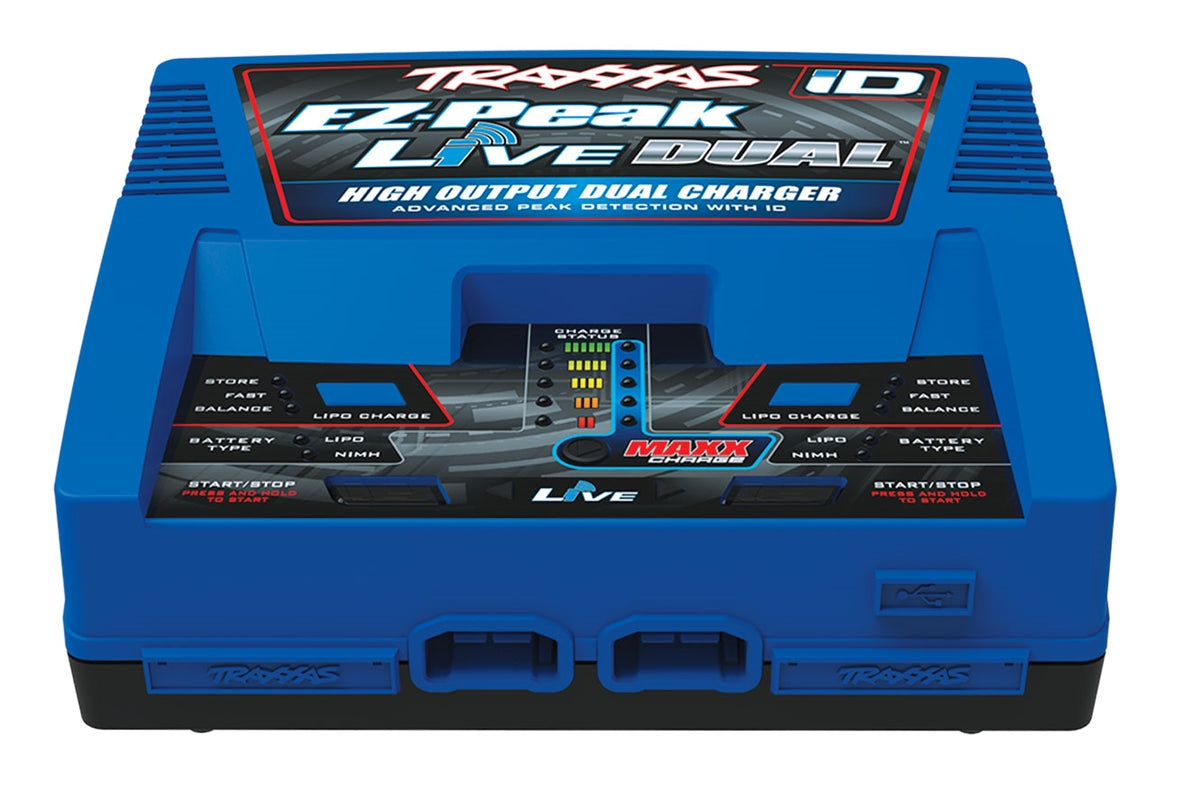 Traxxas EZ-Peak Live Dual 200W NiMH/LiPo AC Charger w/iD Auto