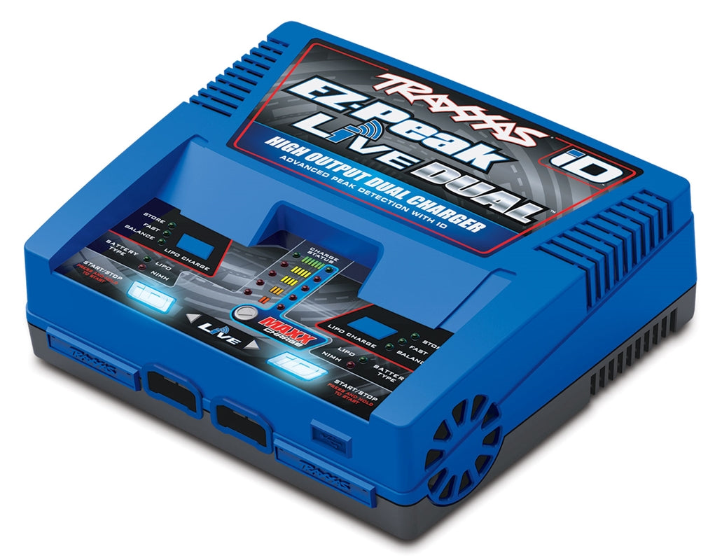 Traxxas EZ-Peak Live Dual 200W NiMH/LiPo AC Charger w/iD Auto