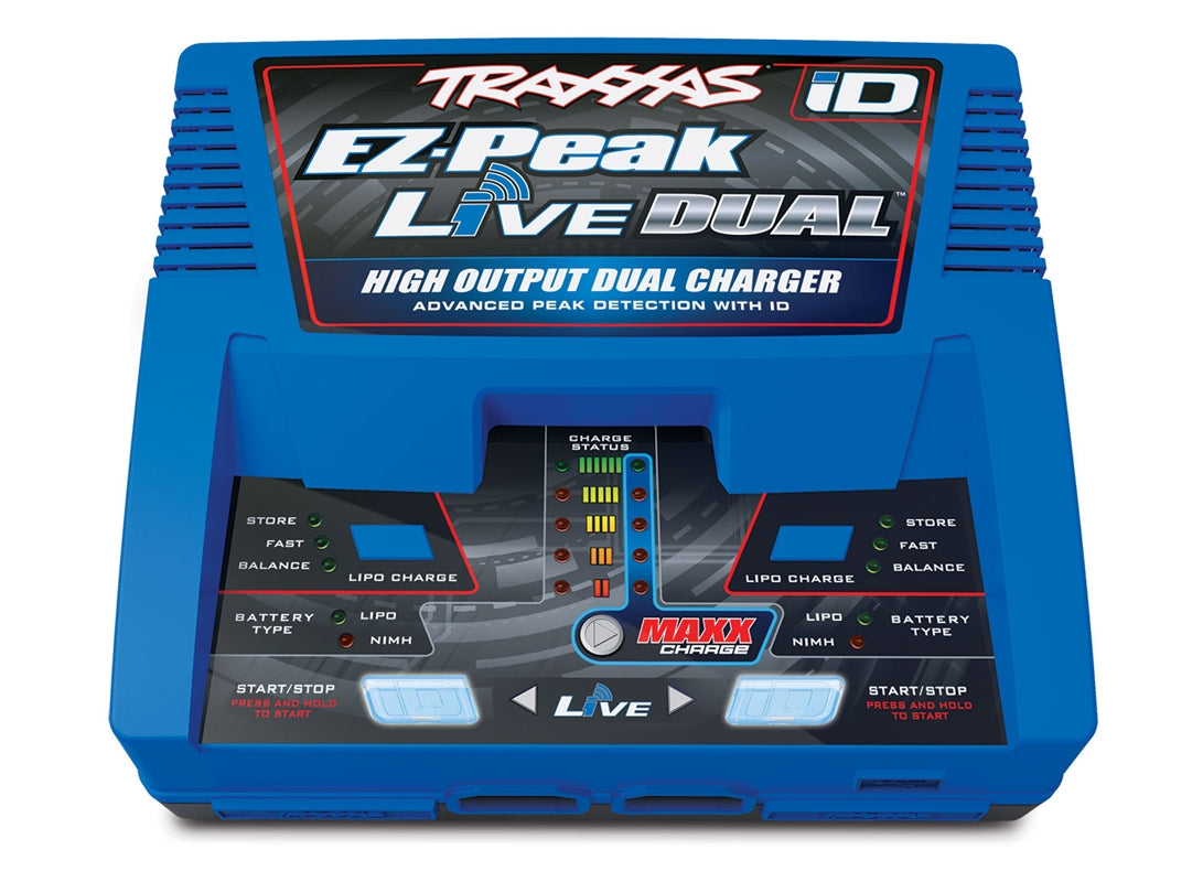 Traxxas EZ-Peak Live Dual 200W NiMH/LiPo AC Charger w/iD Auto