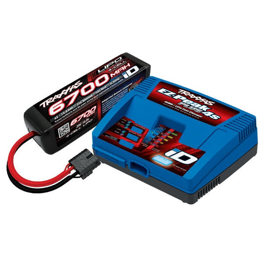 Traxxas 4S Completer Pack with (1) 4S 14.8V 6700mAh LiPo Battery and (1) EZ-Peak Charger