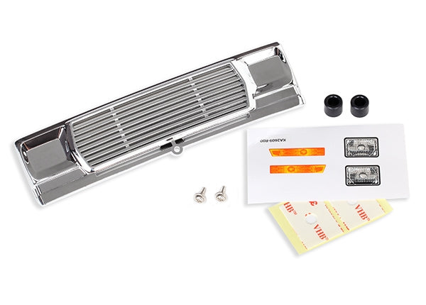 Traxxas Bigfoot #1 Body Chrome Grille Decals Window Mask