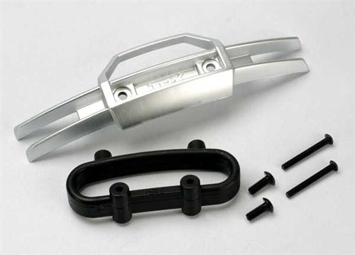 Traxxas Revo Bumper front (silver)/ bumper mount