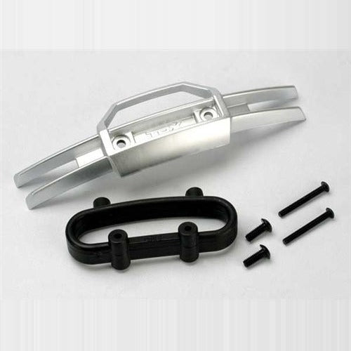 Traxxas Revo Bumper front (silver)/ bumper mount