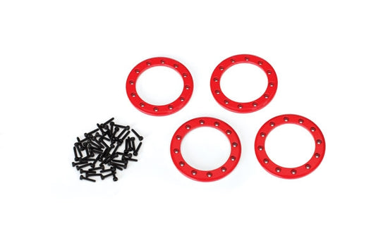 Traxxas 1.9" Beadlock Rings Red Aluminum (4)