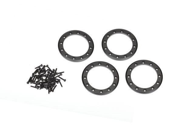 Traxxas 1.9" Beadlock Rings Black Aluminum (4)