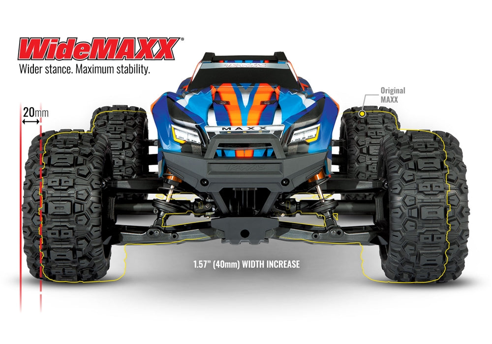 Traxxas 1/8 MAXX with WIDEMAXX 4S Brushless 4WD Monster Truck TSM RTR - Assorted Colors