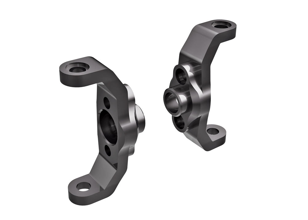 Traxxas Caster Blocks, 6061-T6 Aluminum (Dark Titanium) (left & right), TRX-4M