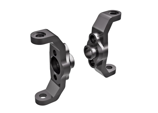 Traxxas Caster Blocks, 6061-T6 Aluminum (Dark Titanium) (left & right), TRX-4M