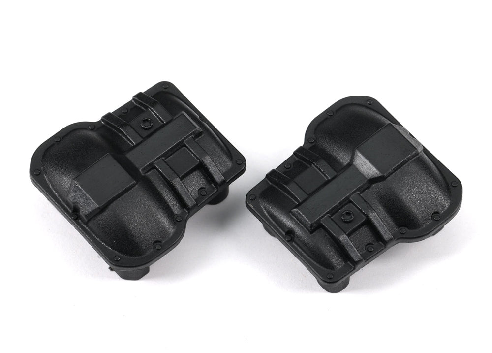 Traxxas Differential cover, front or rear (black) (2), TRX-4M