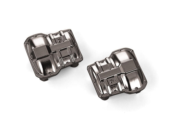 Traxxas Differential cover, front or rear (black chrome), TRX-4M (2)