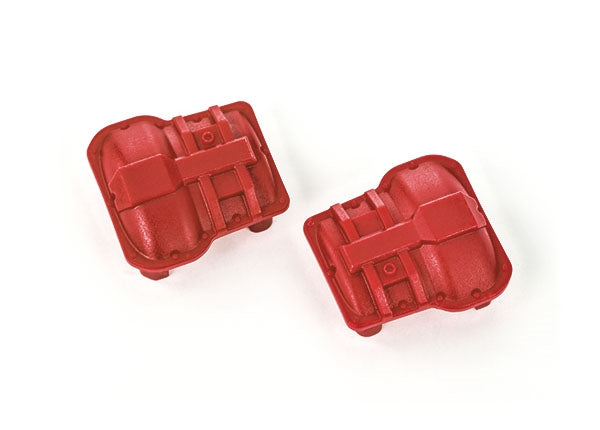 Traxxas Differential cover, front or rear (red), TRX-4M (2)