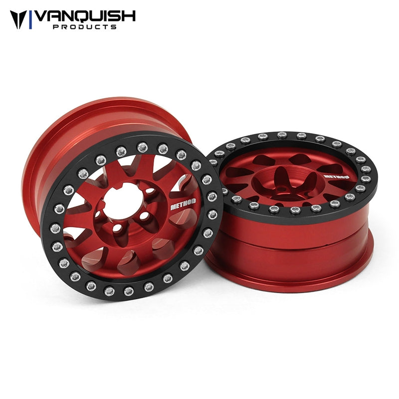 Vanquish Products Method 1.9" Race Wheel 101 Red Anodized V2 (2)
