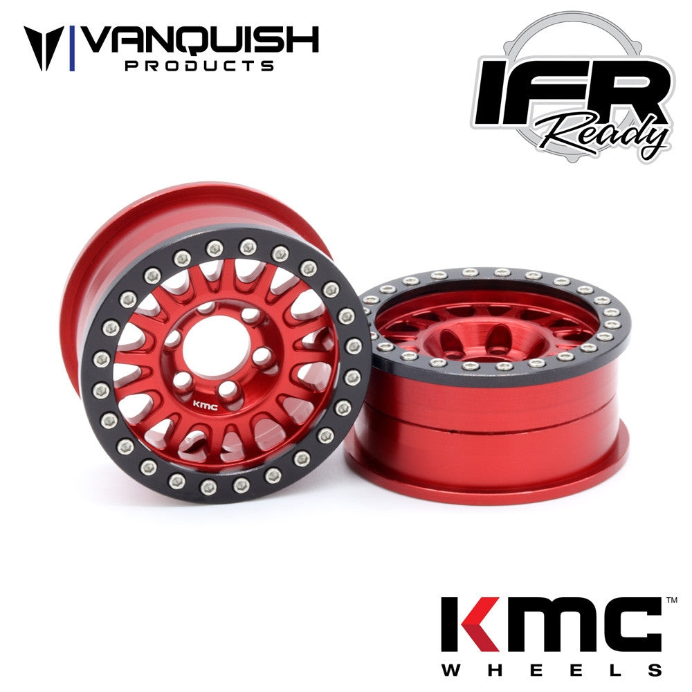 Vanquish Products KMC 1.9" KM445 Impact Red Anodized (2)