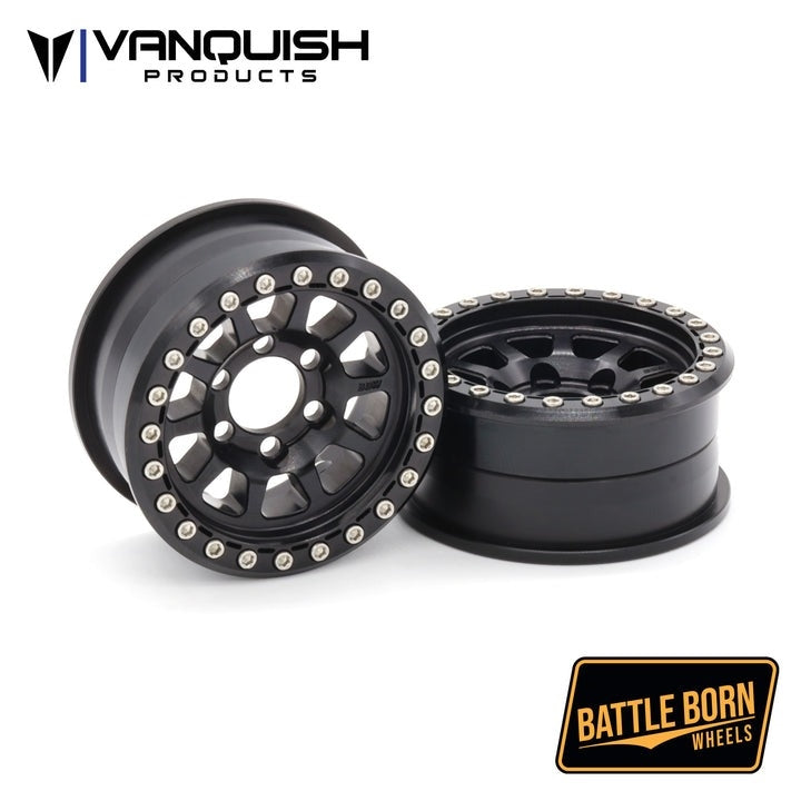 Vanquish Products Battle Born Wheels 1.9" Sierra Wheels Black Anodized (2)