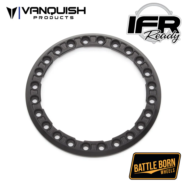 Vanquish Products Battle Born Wheels 1.9" Notched Beadlock Ring - Black (1)