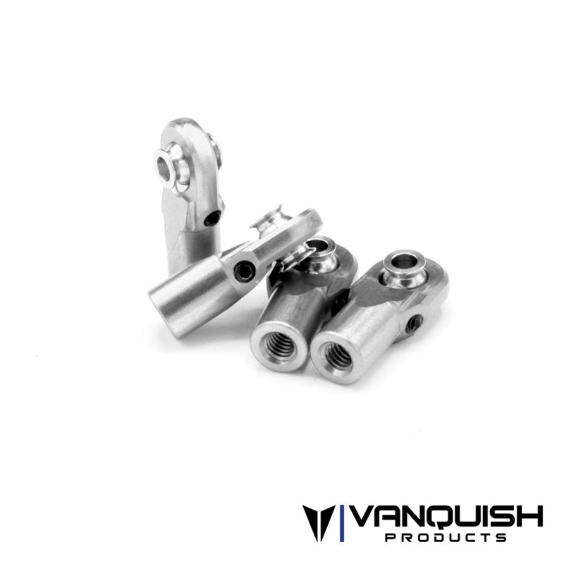 Vanquish Products Machined M4 Straight Rod Ends Clear Anodized