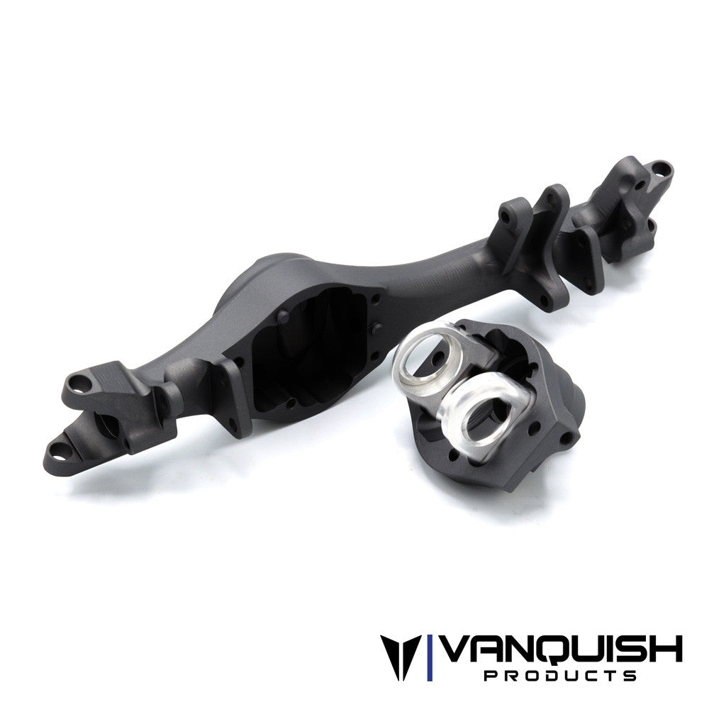 Vanquish Products F10T Aluminum Front Axle Housing - Black Anodized