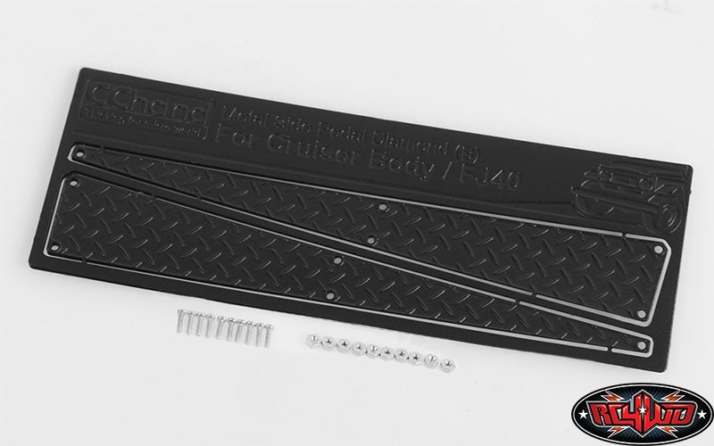 RC4WD Metal Side Diamond (B) Plates for RC4WD Cruiser Body (Black)