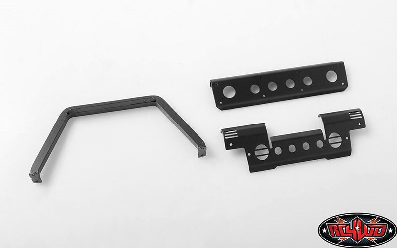 RC4WD Metal Front Bumper w/Stinger and Lights for Gelande II D90/D110