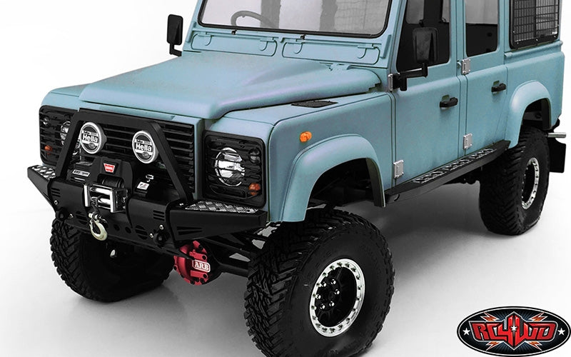RC4WD Metal Front Bumper w/Stinger and Lights for Gelande II D90/D110