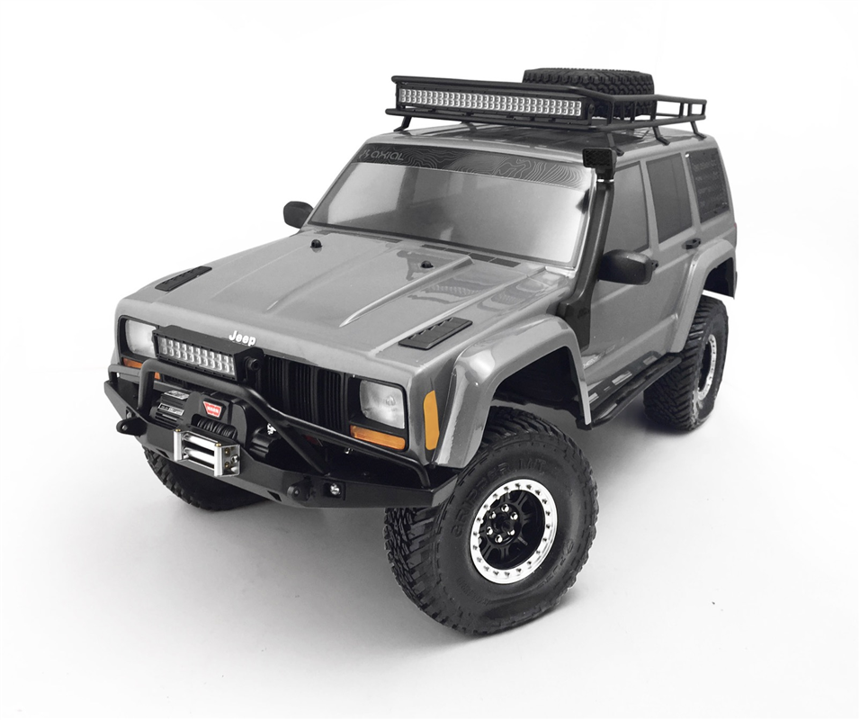RC4WD Krabs Roof Rack w/Spare Tire Mount for Axial SCX10 II XJ (Black)