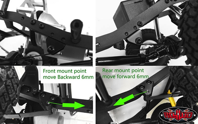 RC4WD Leaf Spring Mount for TF2 LWB Chassis and Toyota LC70 Body