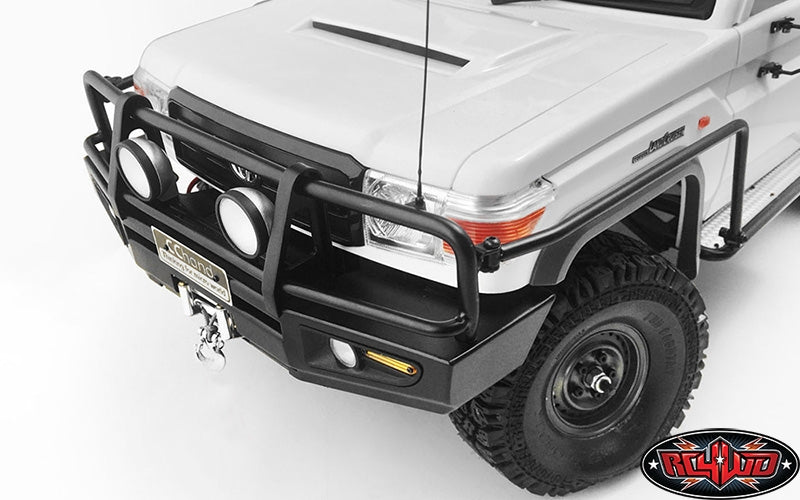 RC4WD Trifecta Front Bumper, Sliders and Side Bars for Land Cruiser LC70 Body (Black)