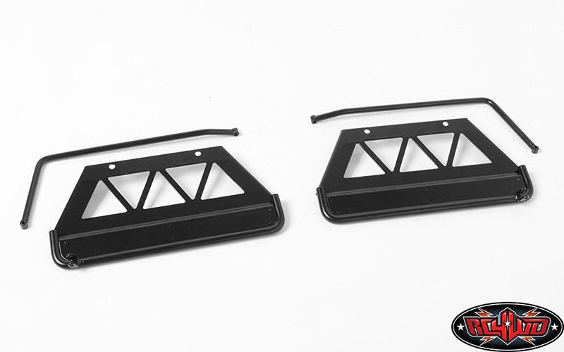 RC4WD Trifecta Front Bumper, Sliders and Side Bars for Land Cruiser LC70 Body (Black)
