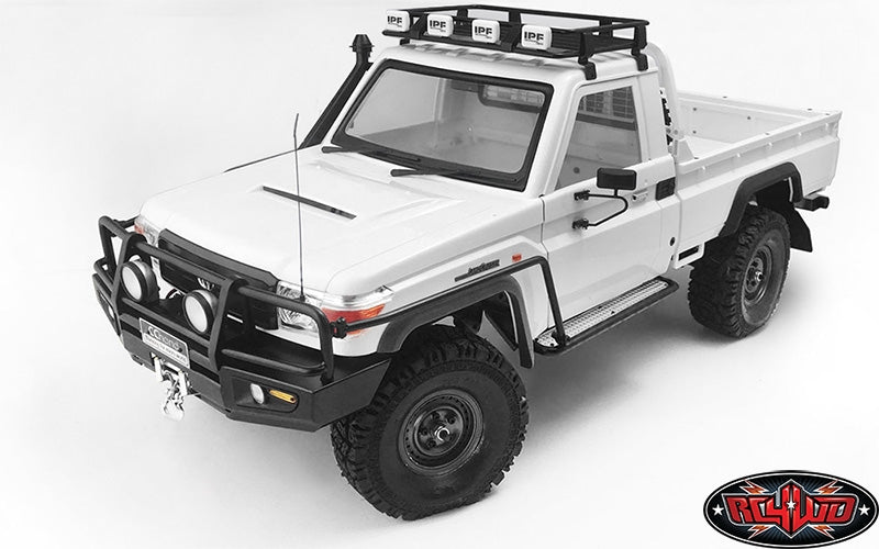RC4WD Trifecta Front Bumper, Sliders and Side Bars for Land Cruiser LC70 Body (Black)