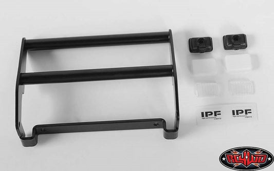 RC4WD Cowboy Front Grille Guard W/Lights for Traxxas TRX-4 '79 Bronco Ranger XLT (Black)