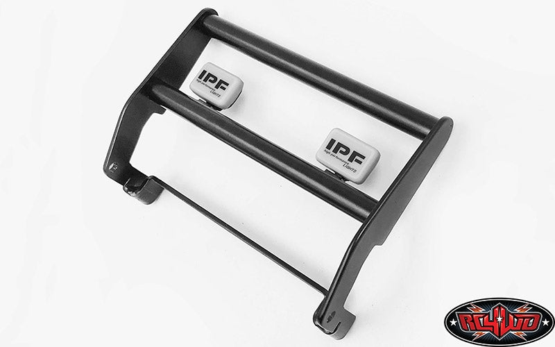 RC4WD Cowboy Front Grille Guard W/Lights for Traxxas TRX-4 '79 Bronco Ranger XLT (Black)