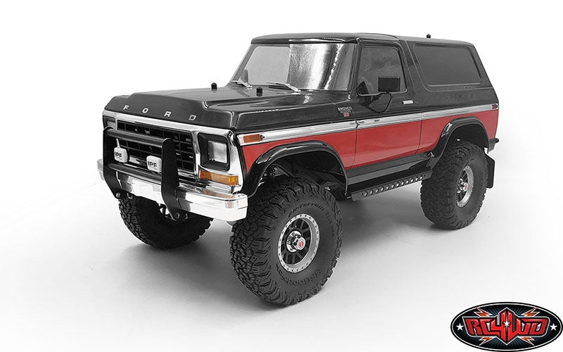 RC4WD Cowboy Front Grille Guard W/Lights for Traxxas TRX-4 '79 Bronco Ranger XLT (Black)