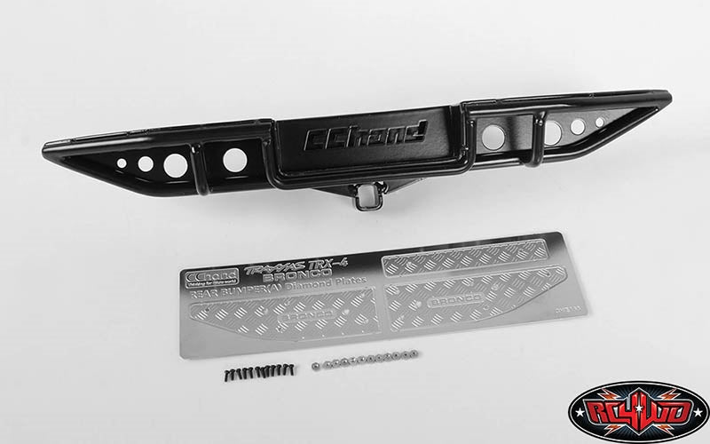 RC4WD Ranch Rear Step Bumper for Traxxas TRX-4 '79 Bronco Ranger XLT (Black)