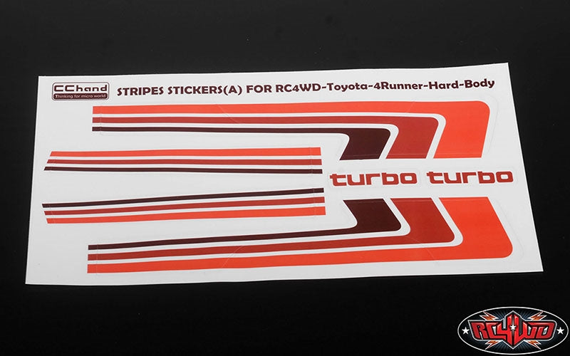 RC4WD Retro Body Stripes for 1985 Toyota 4Runner Hard Body