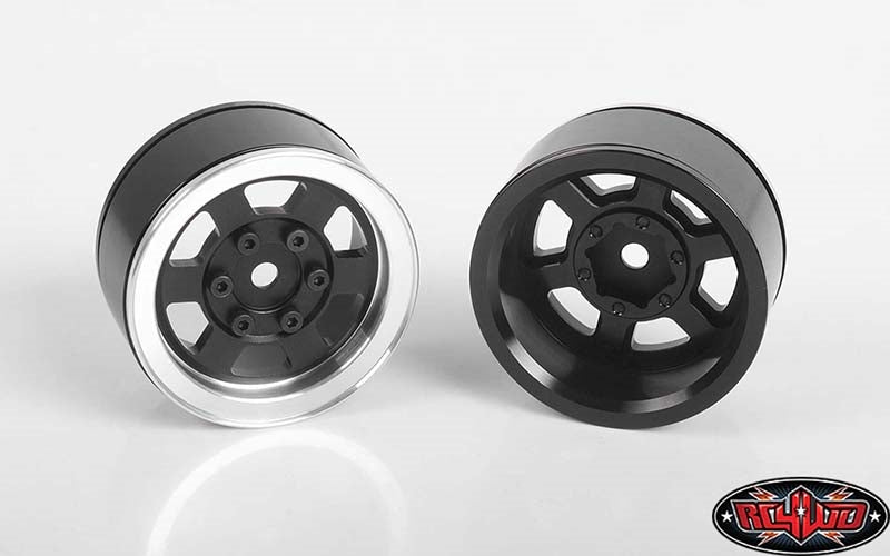 RC4WD Six-Spoke 1.55" Internal Beadlock Wheels (Black) (4)