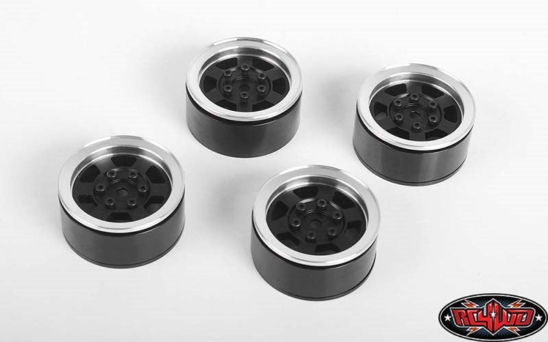 RC4WD Six-Spoke 1.55" Internal Beadlock Wheels (Black) (4)
