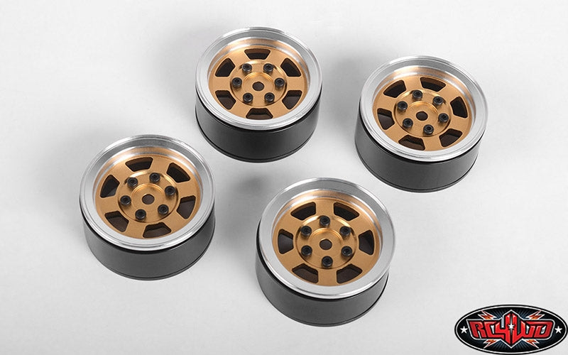 RC4WD Six-Spoke 1.55" Internal Beadlock Wheels (Gold) (4)