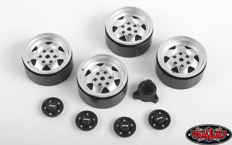 RC4WD OEM XJ 1.9" Beadlock Wheels (Chrome)